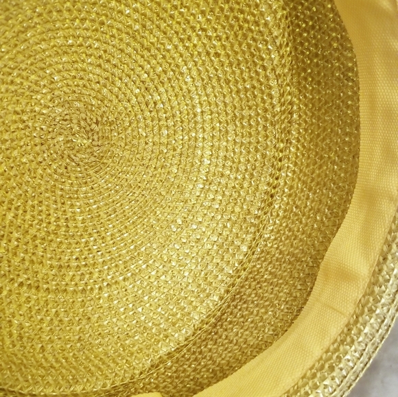 Elegant Gorgeous Gold tone Metallic bead Wedding Church Festival party Straw hat main image 12